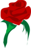 Single Red Rose Clip Art